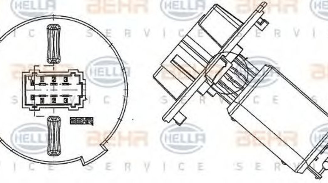 Rezistor, ventilator habitaclu CITROEN C3 II (2009 - 2016) HELLA 9ML 351 321-551 piesa NOUA