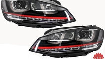 RHD Faruri 3D LED compatibil cu VW Golf 7 VII (201...
