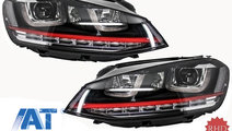 RHD Faruri 3D LED compatibil cu VW Golf 7 VII (201...