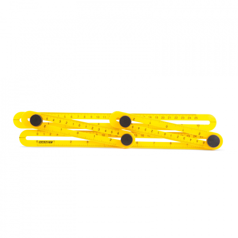 Riglă de plastic cuadrilaterală, cu copiator de unghi , 31 x 18 cm 11004
