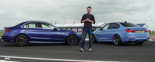 Rivalitatea continua: Noile BMW M3 si Mercedes C63 S se intrec pe circuit