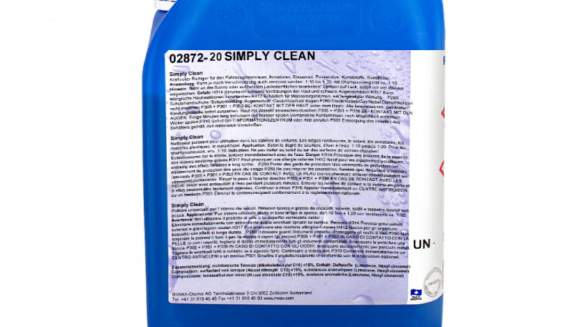 RIWAX Simply Clean, agent de curatare concentrat pt. interior, 20kg 02872-20