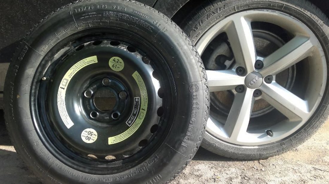 Roată nouă de rezervă îngustă pe 16" pentru: Audi, Vw, Skoda, Seat.