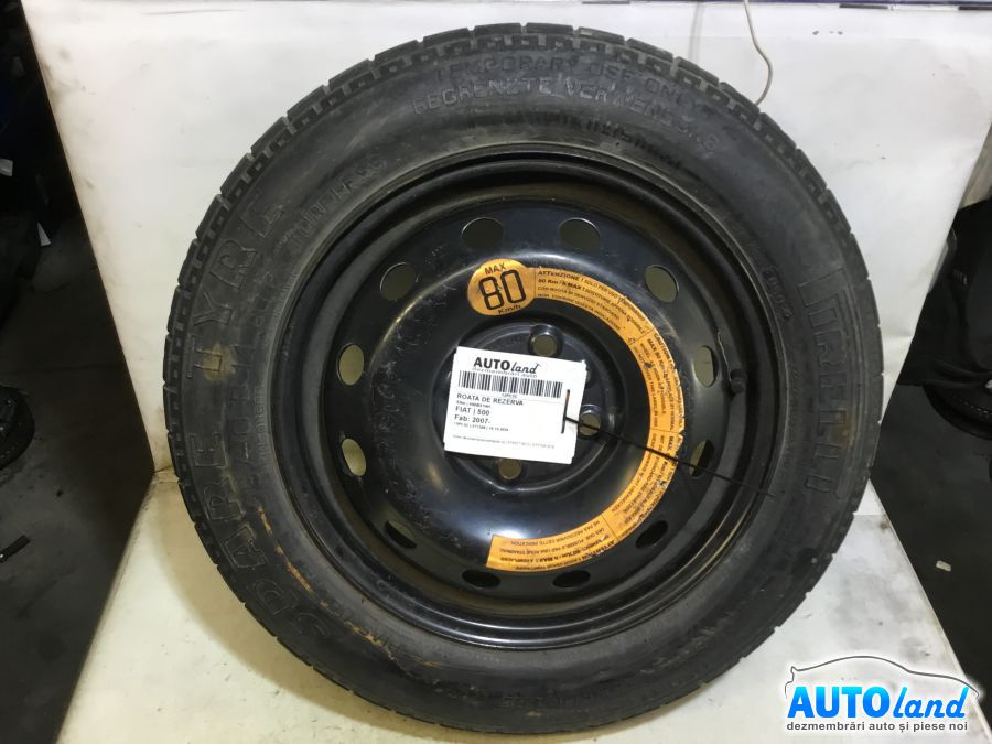 Roata de Rezerva 400bx14h Slim Fiat 500 2007
