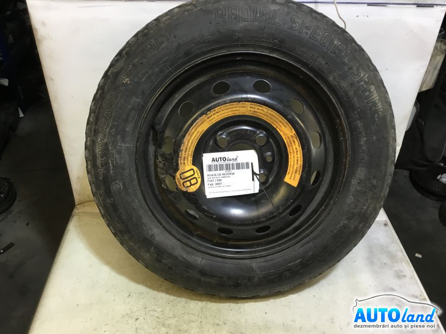 Roata de Rezerva 400bx14h Slim R14 Et 43 Fiat 500 2007
