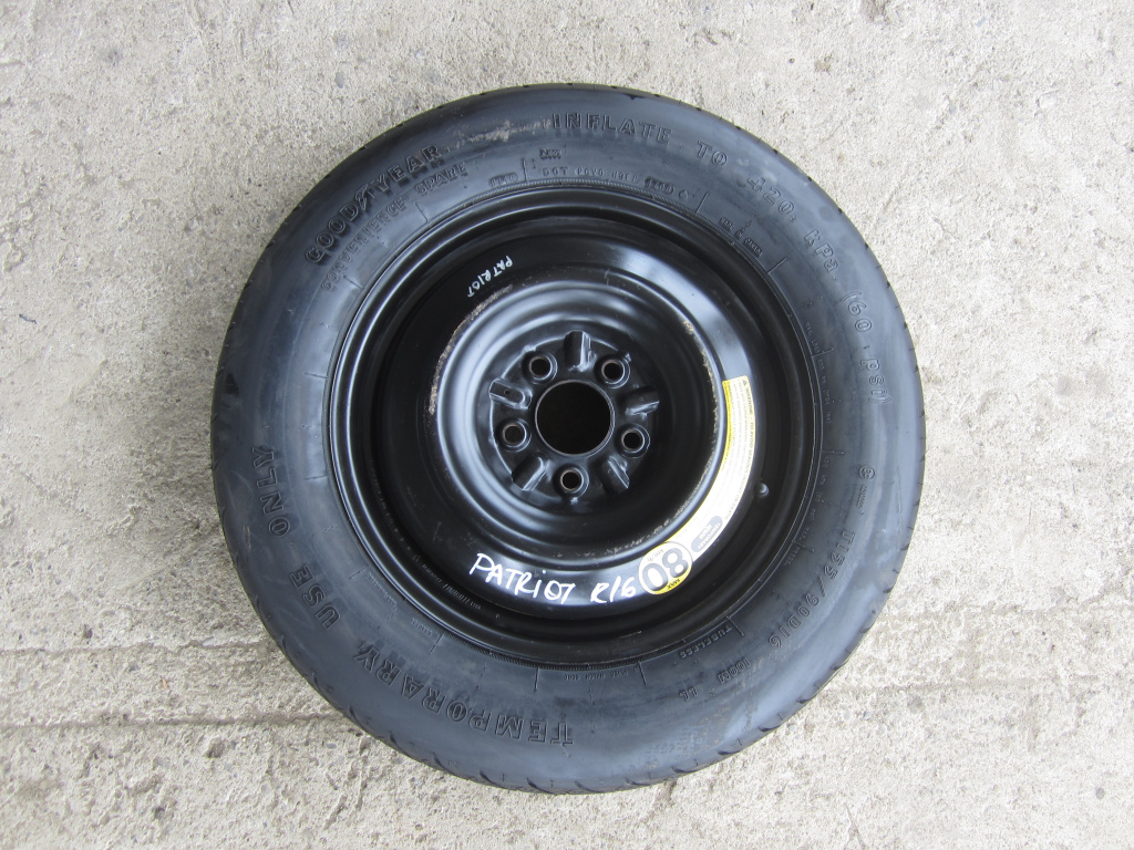 ROATA DE REZERVA SLIM CU ANVELOPA R16 GOODYEAR T155/90D16 JEEP PATRIOT 4x4 FAB. 2006 - 2017 ⭐⭐⭐⭐⭐
