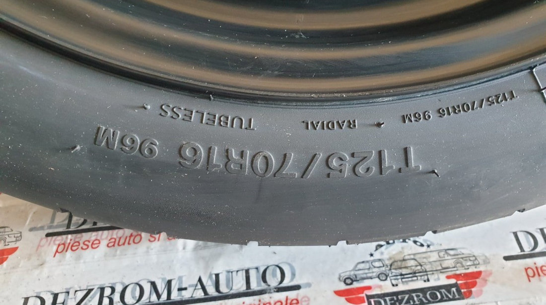 Roata de rezerva slim nefolosita T125/70/R16 Audi A3 8P cod : 1K0601027F