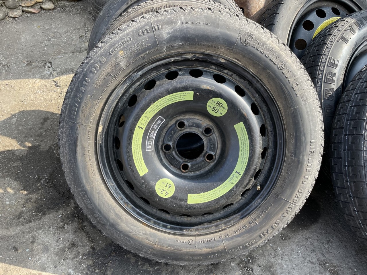 Roata de rezerva slim T125/90 R16 Merced
