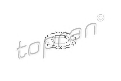 Roata dintata, arbore cotit OPEL CORSA D (2006 - 2016) TOPRAN 207 768 piesa NOUA