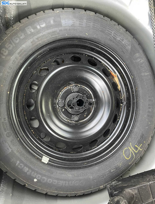 Roata Janta Rezerva Aliaj Anvelopa Cauciuc Nefolosit 4x100 185 65 15 R15 Dacia Dokker 2012 - 2018 [C...