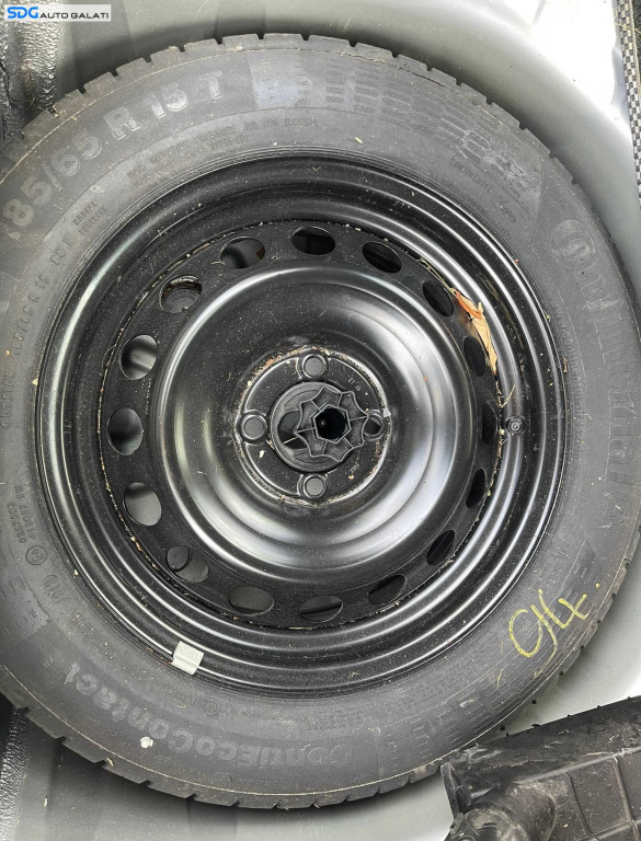 Roata Janta Rezerva Tabla Anvelopa Cauciuc Nefolosit 4x100 185 65 15 R15 Dacia Logan 2 2012 - 2023 [C4599]