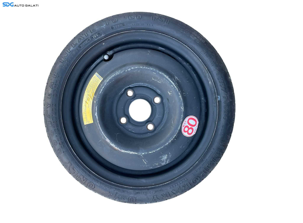 Roata Janta Tabla Rezerva Slim 4x100 115 70 14 R14 Honda Jazz 2001 - 2016 [B4218]