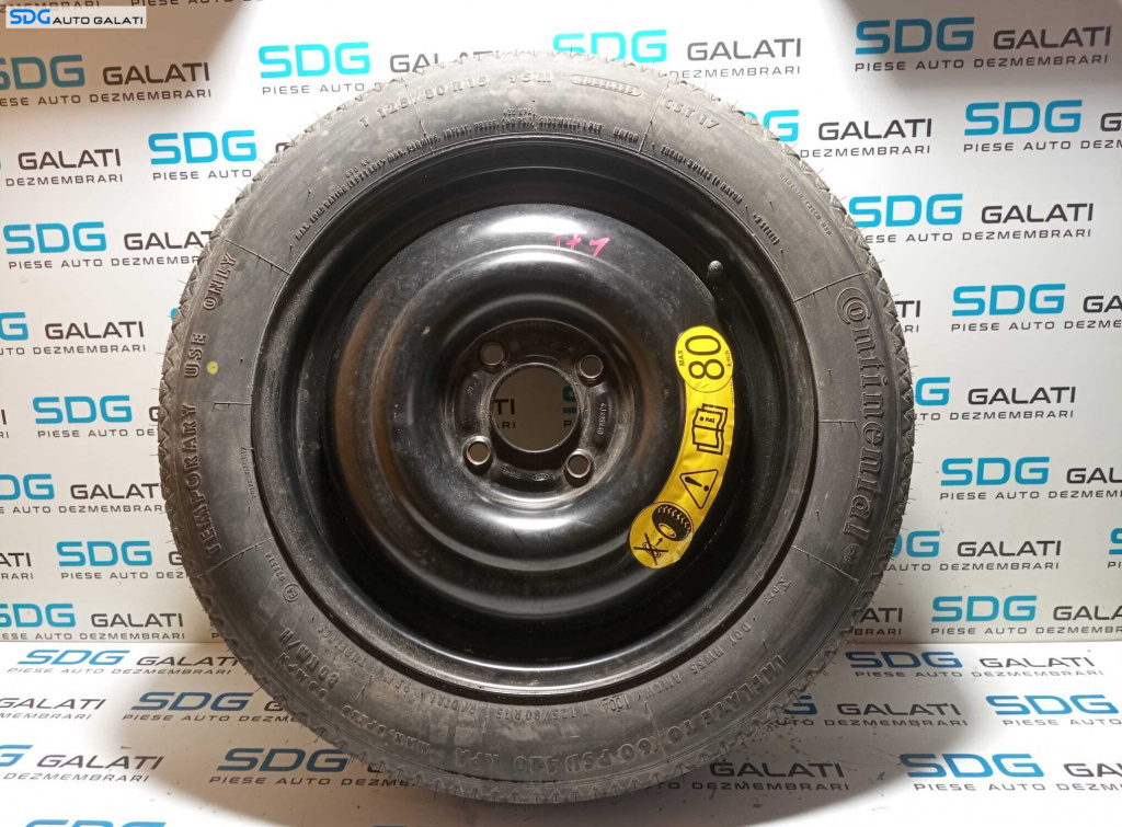 Roata Janta Tabla Rezerva Slim 4x108 4Jx15x40 T125 80 R15 Ford Focus 1 1998 - 2004 Cod 98AB-NB 2150836 [M7242]