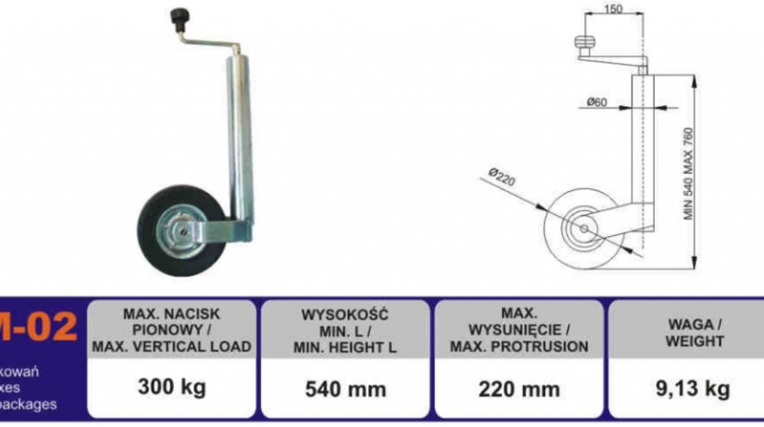 Roata manevra remorca CKM02 VistaCar