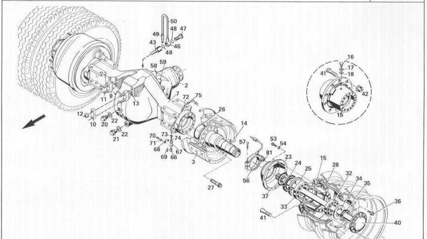 Roata polara ABS punte spate Setra 315 UL (poz.23) MERCEDES OE 179-25.20.113-17