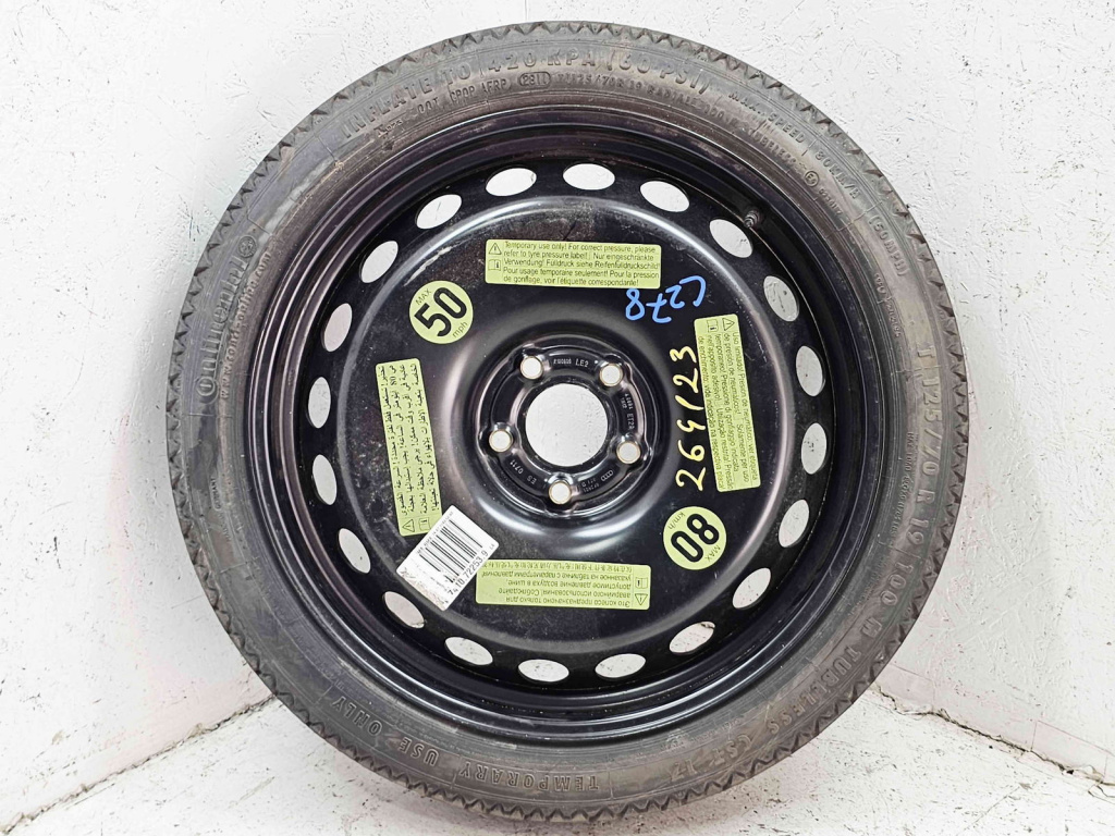 Roata rezerva Audi A4 (8K5, B8) Avant [Fabr 2008-2015] 5X112 R19 T125/70 ET28