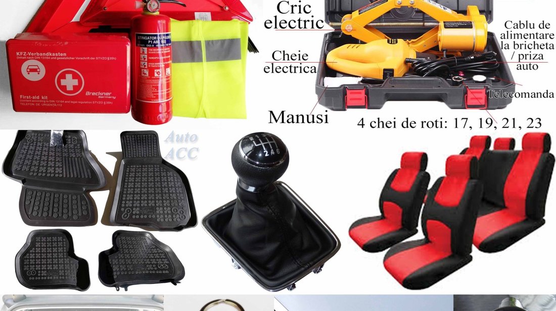 Roata Rezerva + Cric + Cheie roti + Compresor + Spray Anvelope - Pachete complete pentru pana