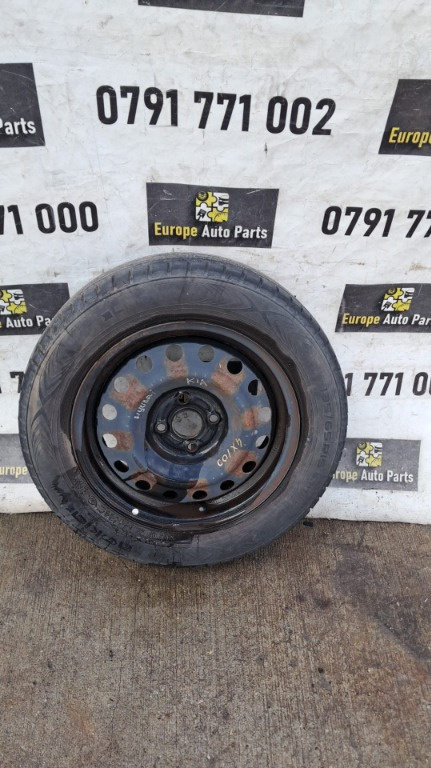 Roata rezerva cu anvelopa 4X100 185/65 R15 Kia Rio Hyundai I10 I20 Accent Opel Meriva corsa Alfa Rom...