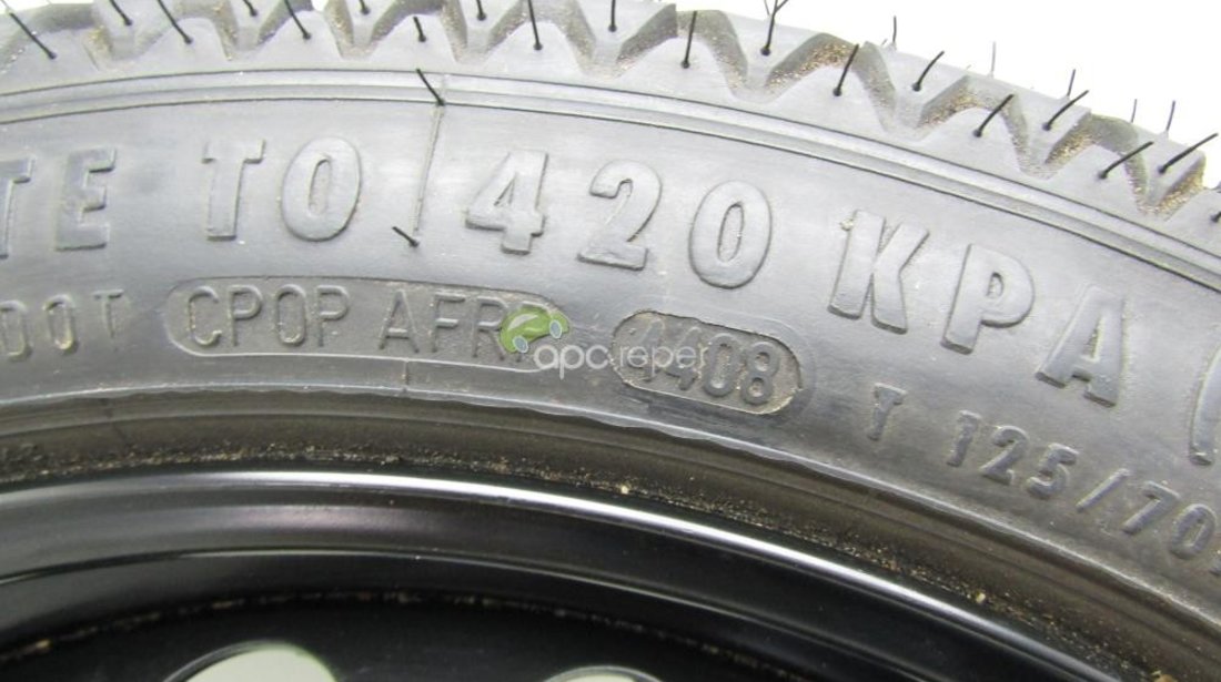 Roata rezerva Originala (125/ 70 R19) Audi A4 B8 (8K) / A5 - Cod: 8K0601027