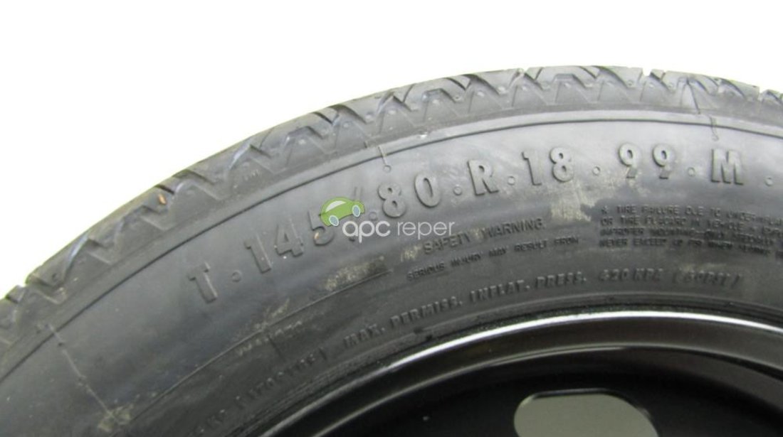 Roata rezerva Originala Audi Q3 8U / VW Tiguan 5N - Cod: 5N0601027E (145/80 R18)