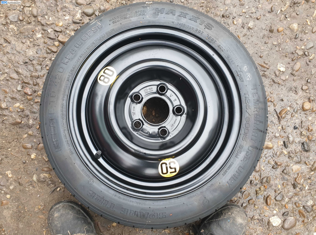Roata Rezerva Tabla Slim T125 80D15 Kia Ceed 2007 - 2013 Cod 52910-1H900 [K1367]
