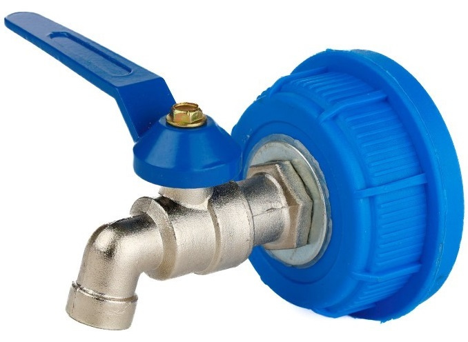 Robinet Metalic In Capac Cu Filet 61mm Maner Albastru 1/2&quot; Carmotion 63593