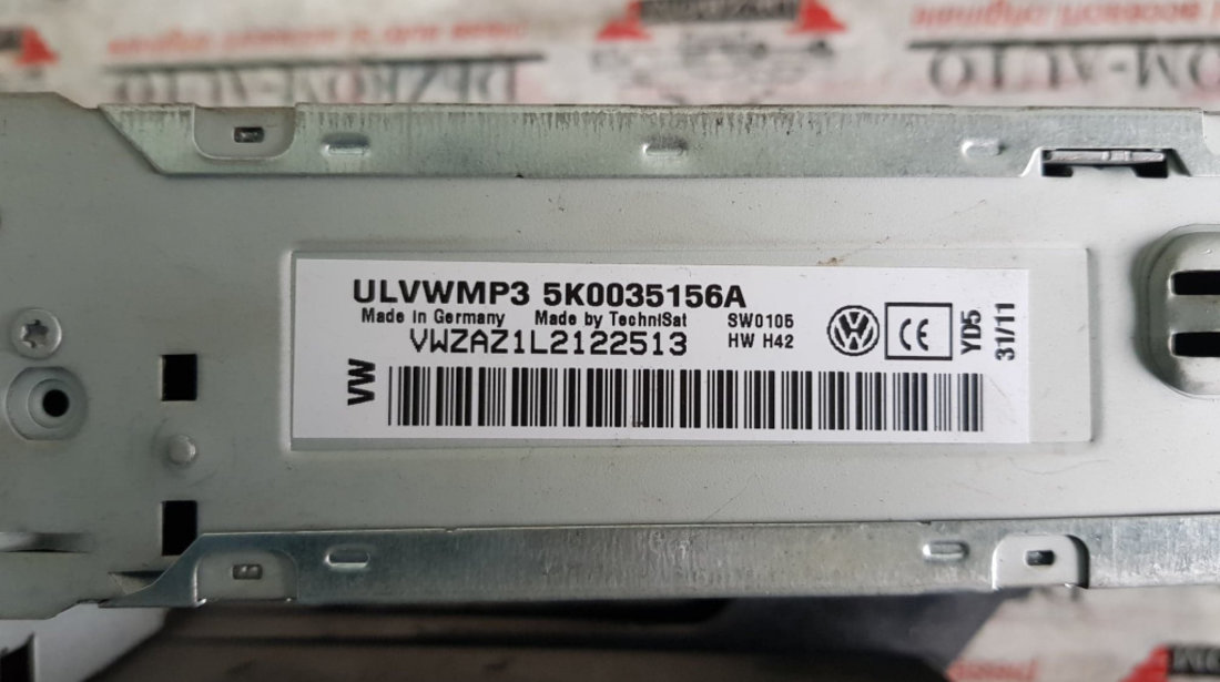 Rodio CD-Player VW Amarok cod piesa : 5K0035156A