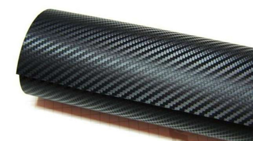 Rola Folie Carbon 3D Neagra Cu Tehnologie De Eliminare A Bulelor De Aer 10M X 1.5M TCT-3324