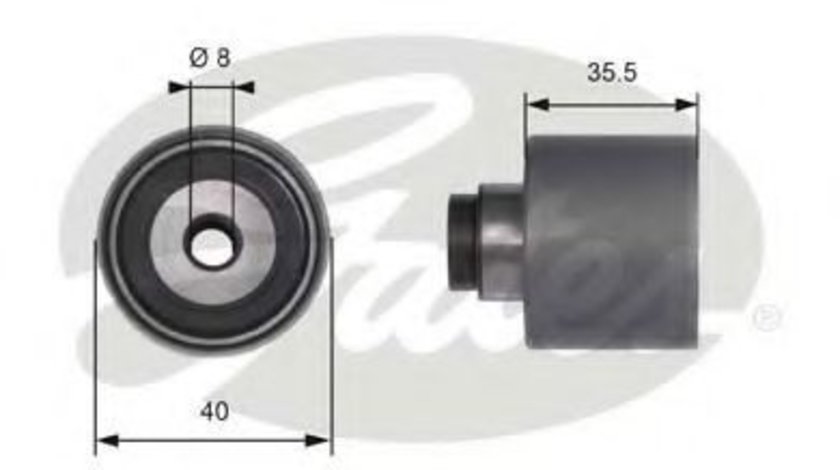 Rola ghidare/conducere, curea distributie AUDI A4 (8E2, B6) (2000 - 2004) GATES T41229 - produs NOU