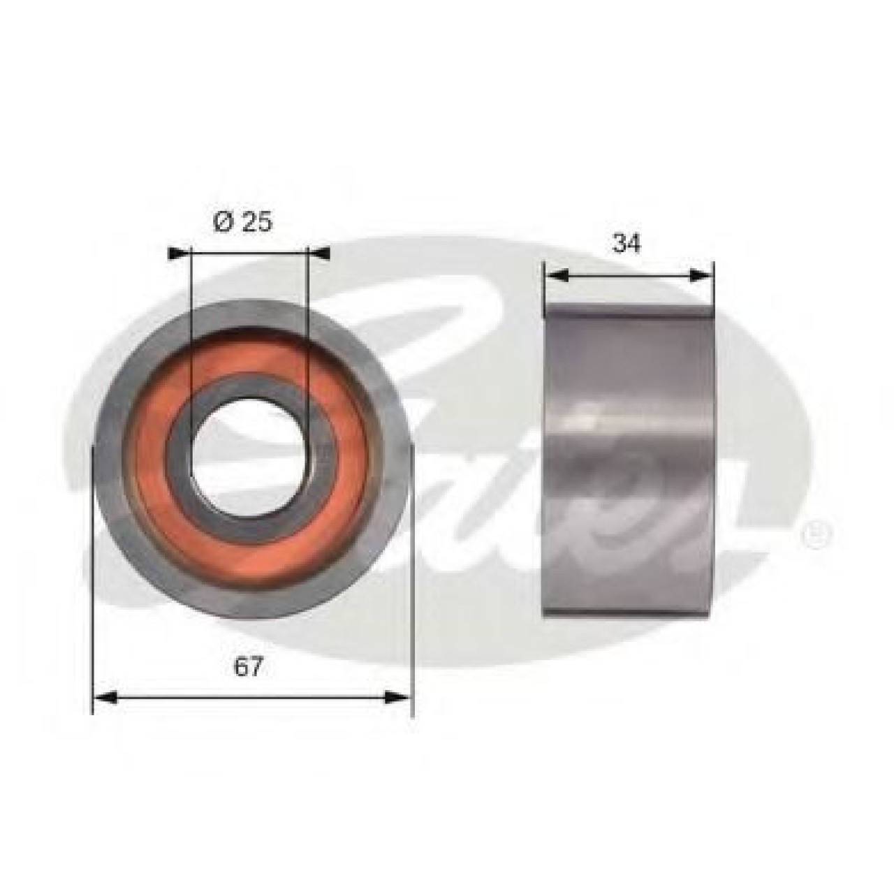 Rola ghidare/conducere, curea distributie FIAT DUCATO Panorama (290) (1990 - 1994) GATES T41178 piesa NOUA