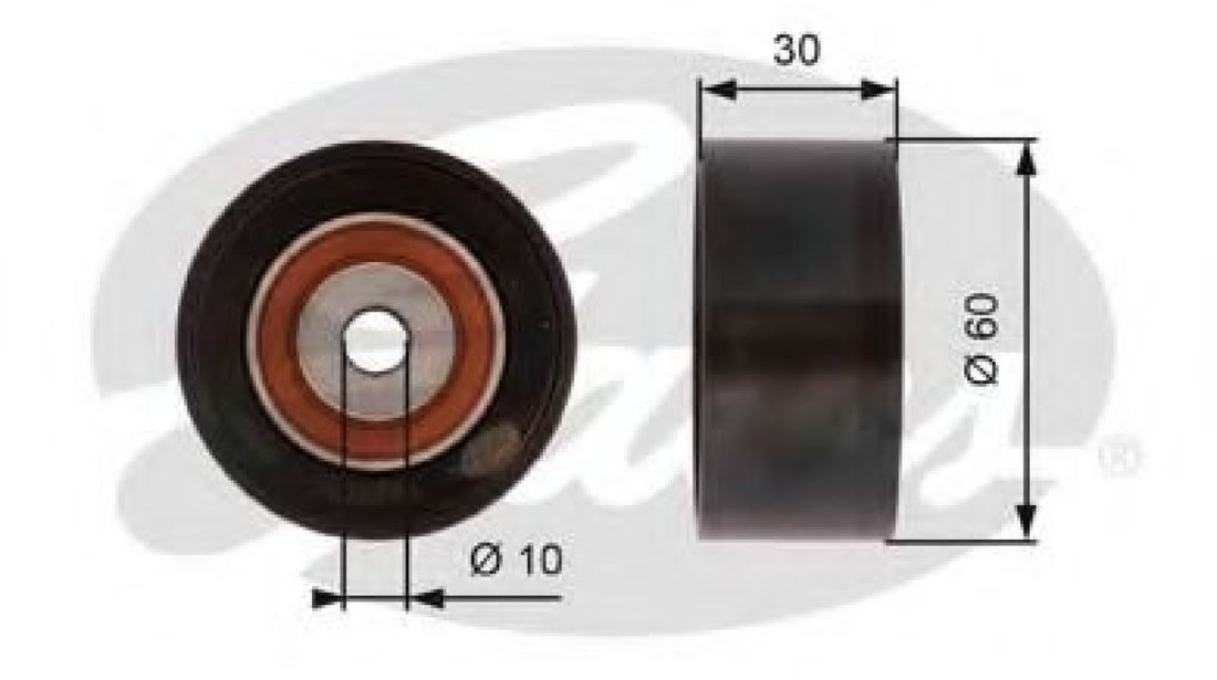 Rola ghidare/conducere, curea distributie FORD C-MAX (DM2) (2007 - 2016) GATES T42162 piesa NOUA