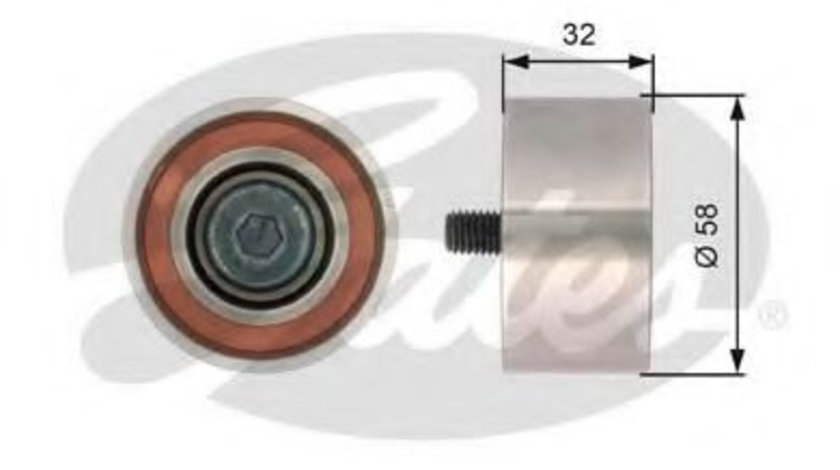 Rola ghidare/conducere, curea distributie HYUNDAI TUCSON (JM) (2004 - 2010) GATES T42141 piesa NOUA