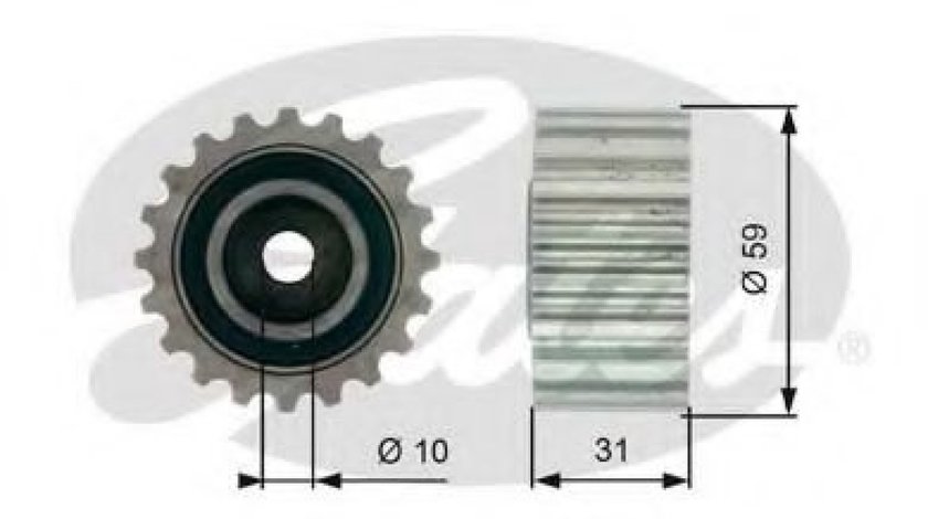 Rola ghidare/conducere, curea distributie OPEL MOVANO caroserie (F9) (1999 - 2010) GATES T41236 piesa NOUA