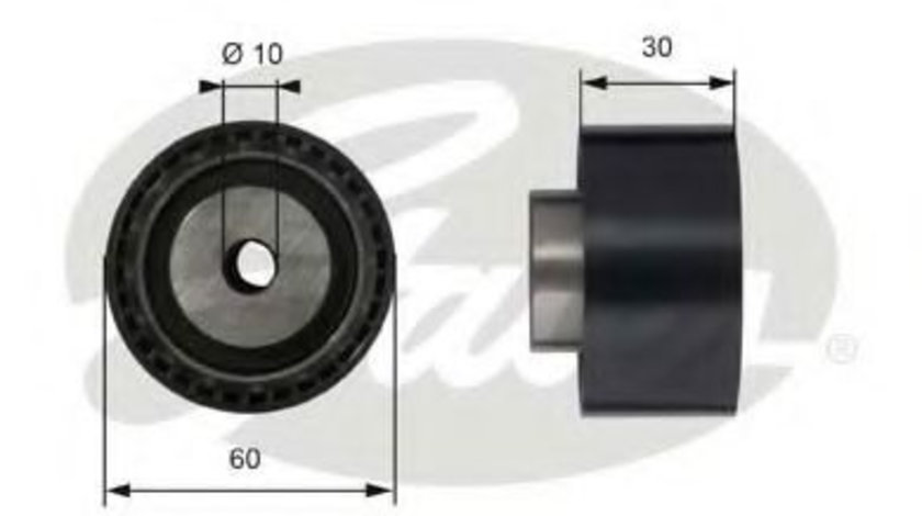 Rola ghidare/conducere, curea distributie PEUGEOT 306 Hatchback (7A, 7C, N3, N5) (1993 - 2003) GATES T42070 piesa NOUA