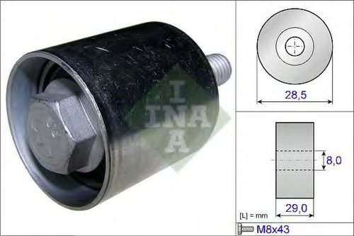 Rola ghidare/conducere, curea distributie SAAB 9-5 (YS3G) (2010 - 2012) INA 532 0661 10 piesa NOUA