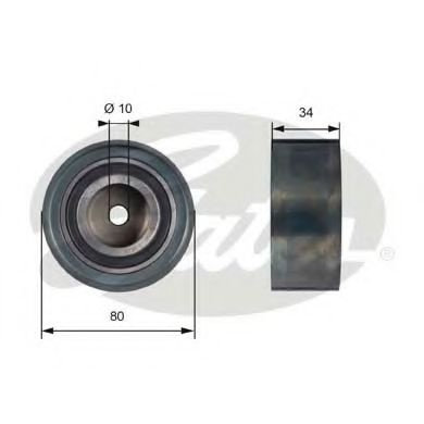 Rola ghidare/conducere, curea distributie VW GOLF PLUS (5M1, 521) (2005 - 2013) GATES T41238 piesa N...