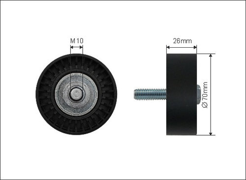 Rola ghidare/conducere, curea transmisie (0111 CAFFARO) ALFA ROMEO,CADILLAC,FIAT,LANCIA,OPEL,SAAB,SU...