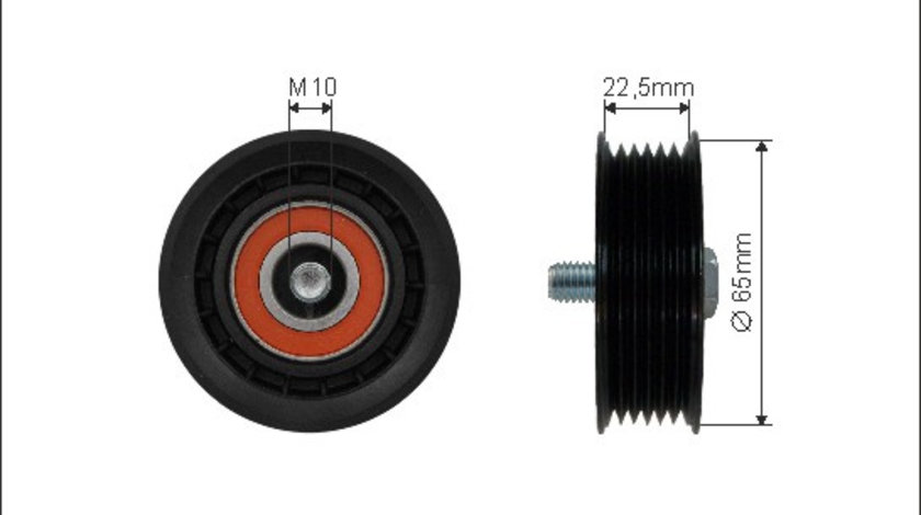 Rola ghidare/conducere, curea transmisie (11900 CAFFARO) CADILLAC,FIAT,FORD,OPEL,SAAB,SUZUKI