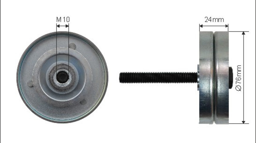 Rola ghidare/conducere, curea transmisie (25253 CAFFARO) SEAT,SKODA,VW