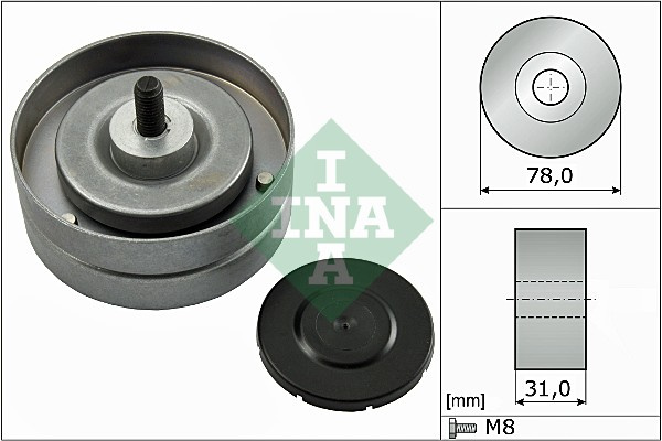 Rola ghidare/conducere, curea transmisie (532046310 INA) AUDI,VW