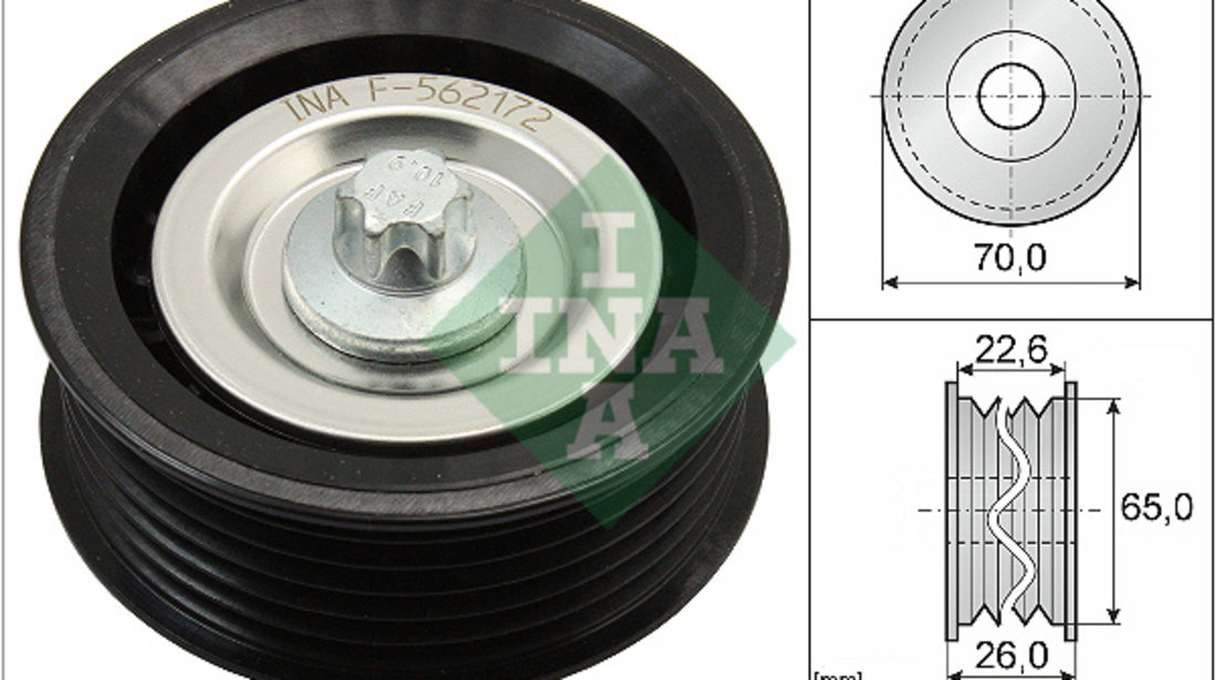 Rola ghidare/conducere, curea transmisie (532053110 INA) CADILLAC,FIAT,FORD,HOLDEN,OPEL,SAAB,SUZUKI,VAUXHALL