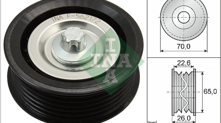 Rola ghidare/conducere, curea transmisie (532053110 INA) CADILLAC,FIAT,FORD,HOLDEN,OPEL,SAAB,SUZUKI,VAUXHALL