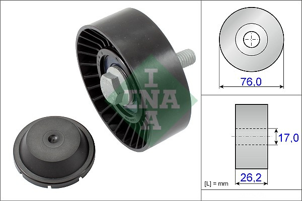 Rola ghidare/conducere, curea transmisie (532063210 INA) AUDI,SEAT,SKODA,VW
