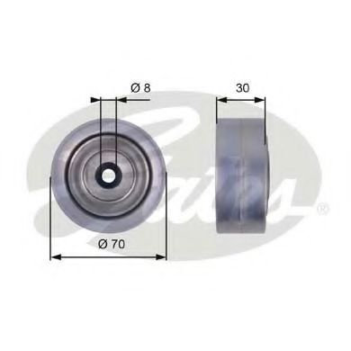 Rola ghidare/conducere, curea transmisie AUDI A6 Avant (4F5, C6) (2005 - 2011) GATES T36386 piesa NO...