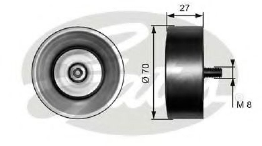 Rola ghidare/conducere, curea transmisie BMW Seria 7 (E65, E66, E67) (2001 - 2009) GATES T36294 piesa NOUA