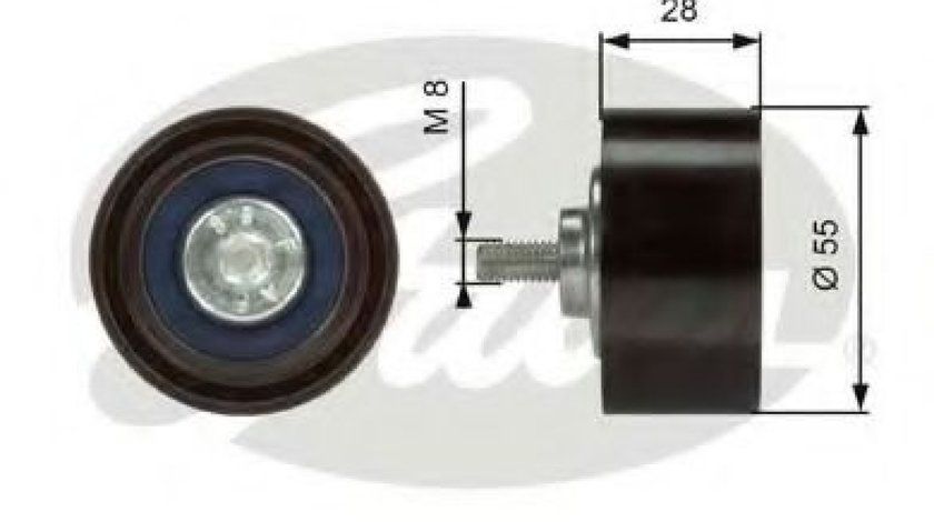 Rola ghidare/conducere, curea transmisie BMW Seria 1 Cabriolet (E88) (2008 - 2013) GATES T36373 piesa NOUA