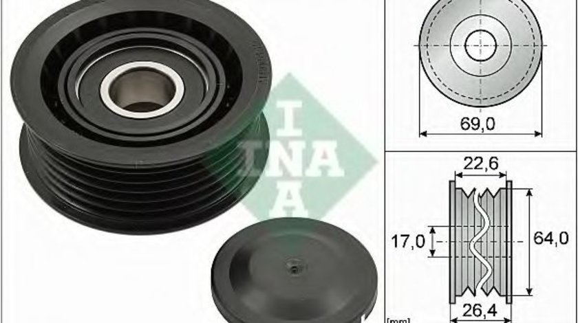 Rola ghidare/conducere, curea transmisie BMW Seria 3 (E46) (1998 - 2005) INA 532 0160 10 piesa NOUA