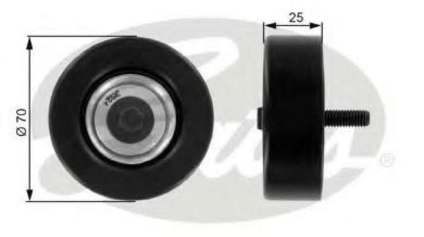 Rola ghidare/conducere, curea transmisie FORD KA (RB) (1996 - 2008) GATES T36175 - produs NOU