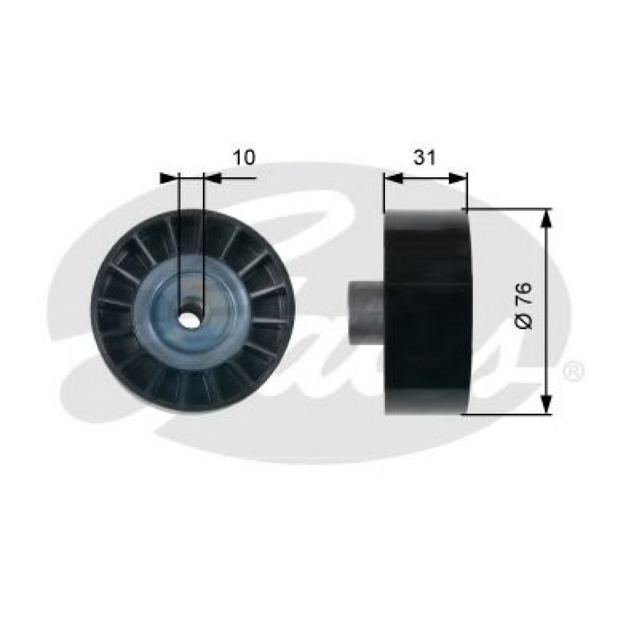 Rola ghidare/conducere, curea transmisie FORD TRANSIT caroserie (2006 - 2014) GATES T36444 piesa NOUA