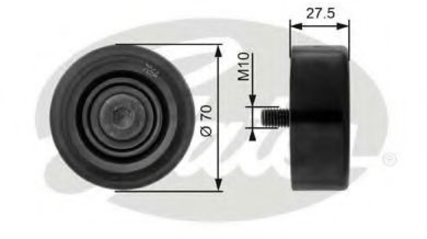 Rola ghidare/conducere, curea transmisie HYUNDAI MATRIX (FC) (2001 - 2010) GATES T36206 piesa NOUA